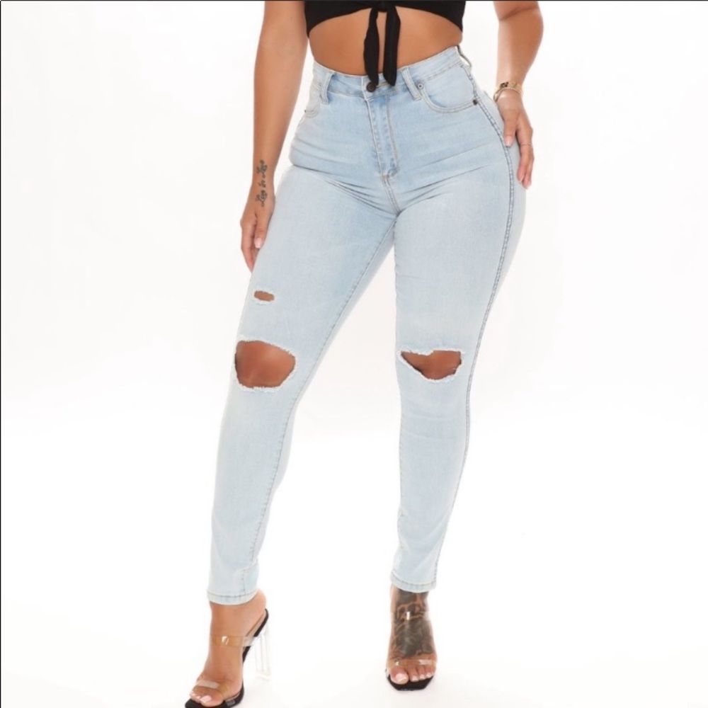 Take It Easy Ripped Skinny Jeans